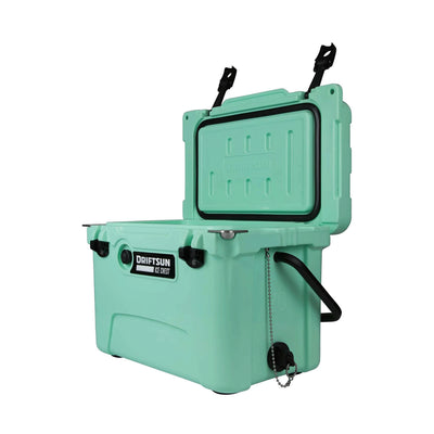Driftsun Heavy Duty Portable 20 Quart Insulated Hardside Ice Box, Sea Foam Green