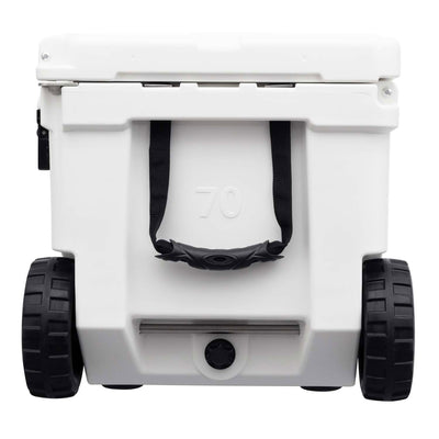 Driftsun Heavy Duty 70 Quart Portable Insulated Hardside Ice Chest Cooler, White
