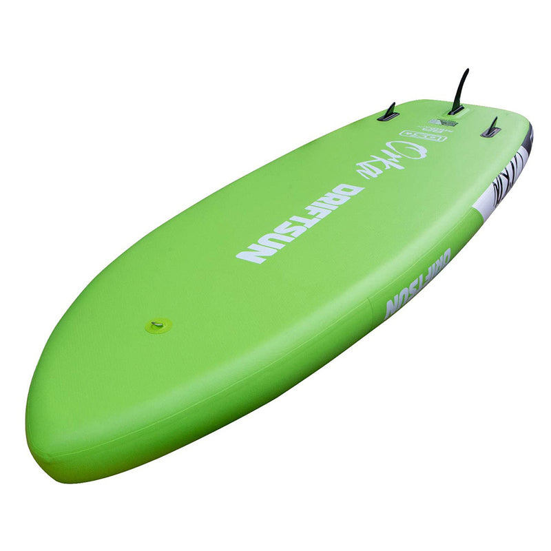 Driftsun Orka 12 Foot Gear Vessel Inflatable Stand Up Paddleboard Package, Green