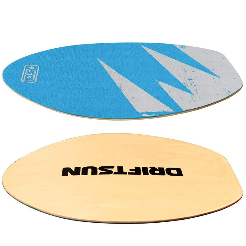 Driftsun 30 Inch Lightweight Wood Water Skimboard with XPE Traction Pad, Teal