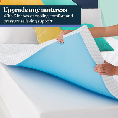 Early Bird Essentials 3 Inch Comfort and Support Hybrid Mattress Topper, Full