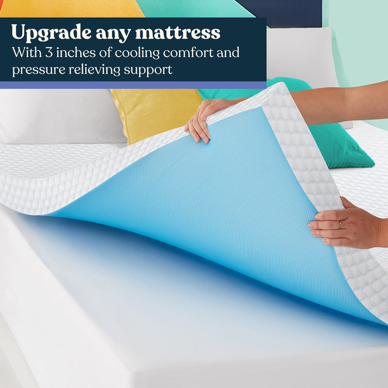 Early Bird Essentials 3 Inch Comfort and Support Hybrid Mattress Topper, King