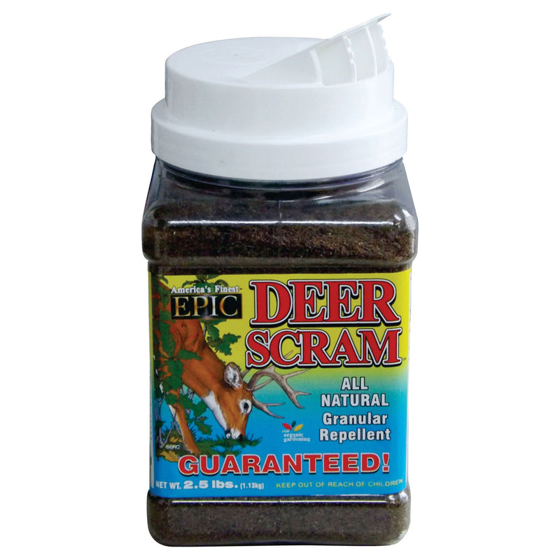 EPIC Deer Scram Outdoor All Natural Granular Animal Deterrent, 2.5 Lb Container
