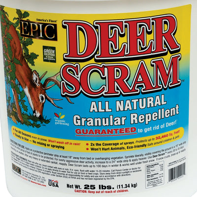 EPIC Deer Scram Outdoor All Natural Granular Animal Repeller, 25 Pound Bucket