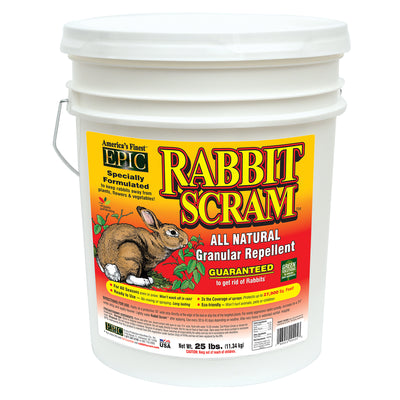 EPIC Rabbit Scram All Natural Granular Direct Barrier Repellent, 25 Pound Bucket