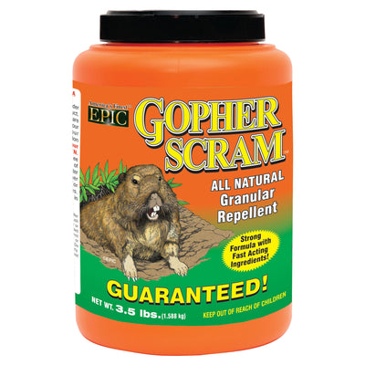 EPIC Gopher Scram Outdoor Natural Granular Animal Repellent, 3.5 Lb Container