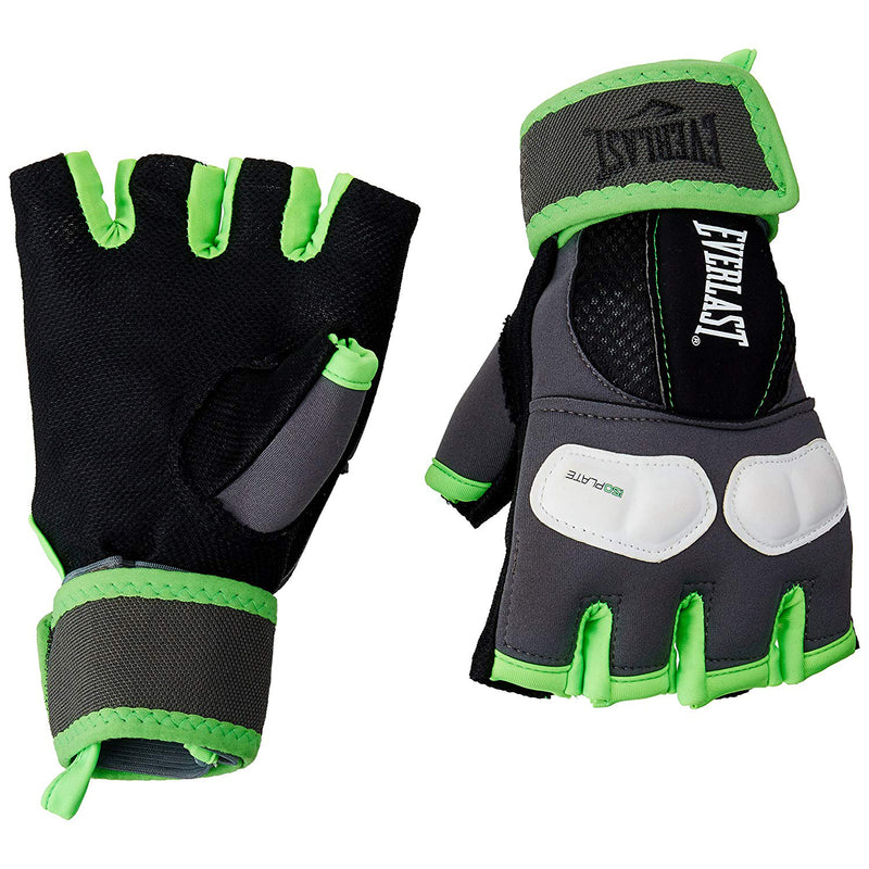 Everlast Evergel Protective Boxing Hand Wrap Gloves, Green, Size Med(Open Box)