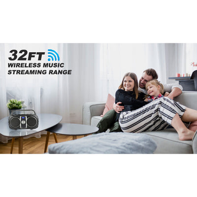 AudioPipe Portable Wireless Bluetooth Speaker Compatible with MP3, Phone, & Aux