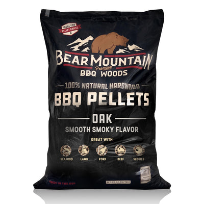 Bear Mountain BBQ Premium All Natural Oak Hardwood Smoker Pellets, 40 Pounds