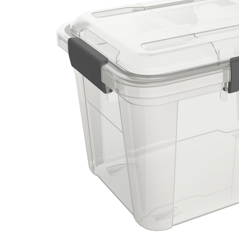 Ezy Storage Weather Proof IP65 5 Gallon Plastic Storage Container Bin Box w/ Lid