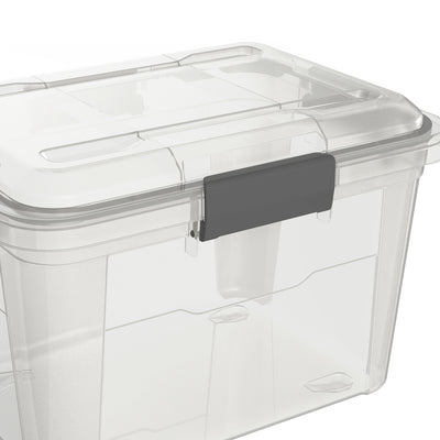 Ezy Storage Weather Proof IP65 5 Gallon Plastic Storage Container Bin Box w/ Lid