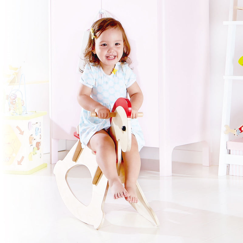 Hape Rock and Ride Kids Wooden Toy Rocking Horse with Handles for Toddler (Used)