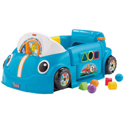 Fisher-Price Laugh & Learn Crawl Around Car Baby Activity Learning Toy, Blue