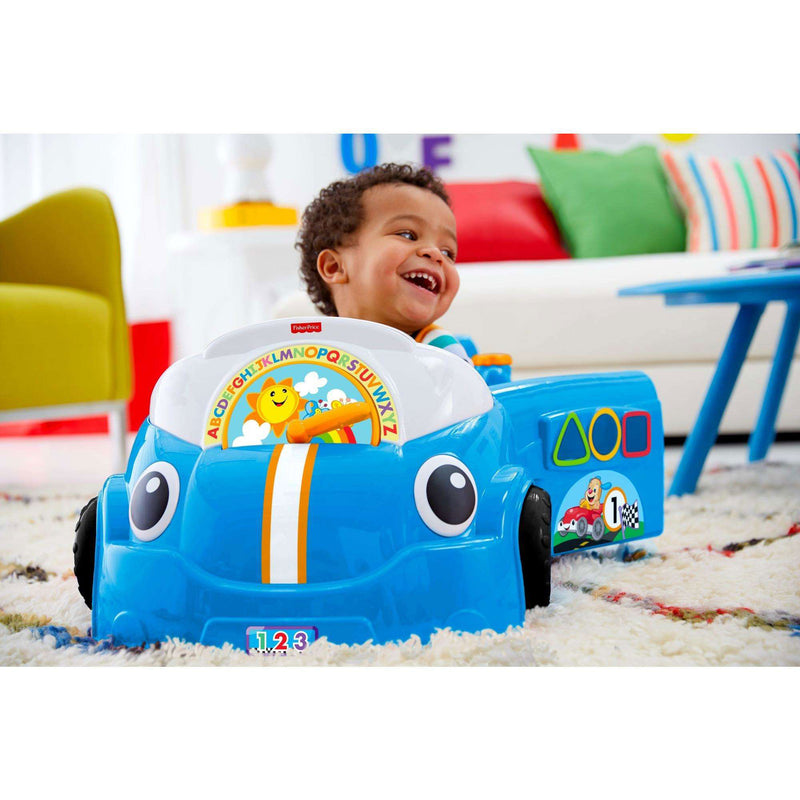 Fisher-Price Laugh & Learn Crawl Around Car Baby Activity Learning Toy, Blue