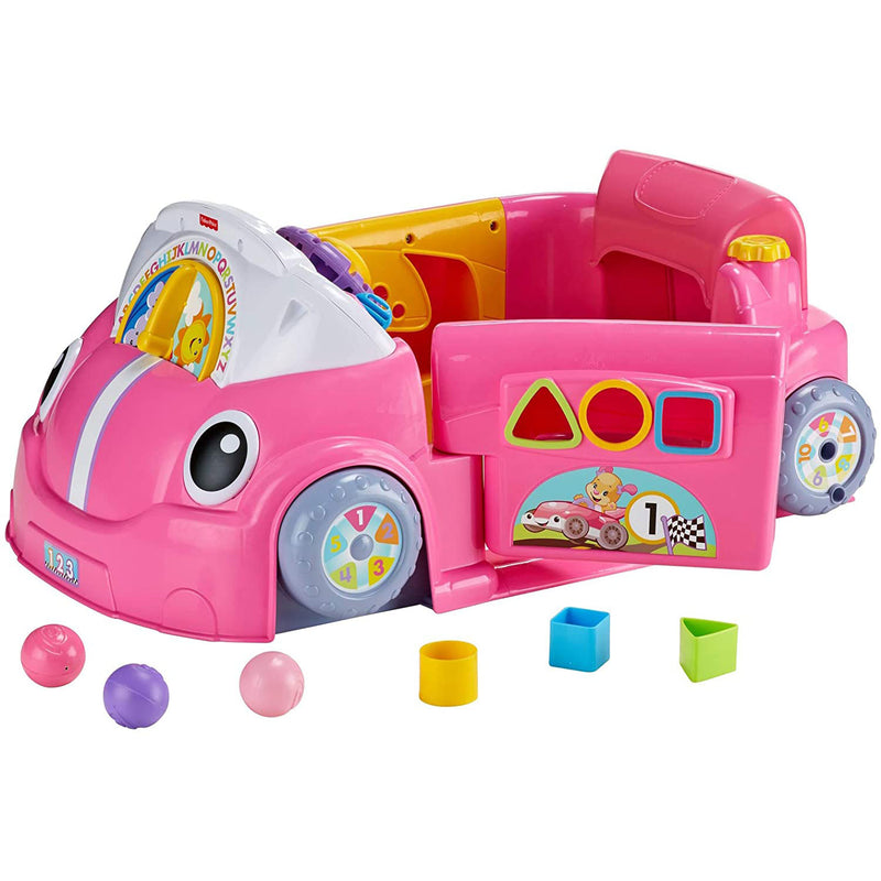 Fisher-Price Laugh & Learn Crawl Around Car Baby Activity Toy, Pink (Open Box)