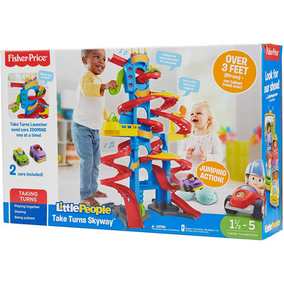 Fisher-Price Little People Take Turns Skyway 3 Foot Tall Kid's Racer Toy Playset