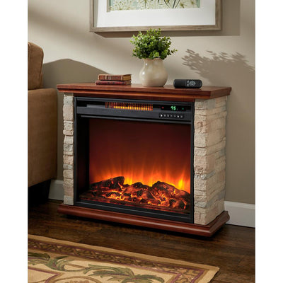 1500 W Portable Electric Infrared Quartz Fireplace Heater, Indoor Use (Used)