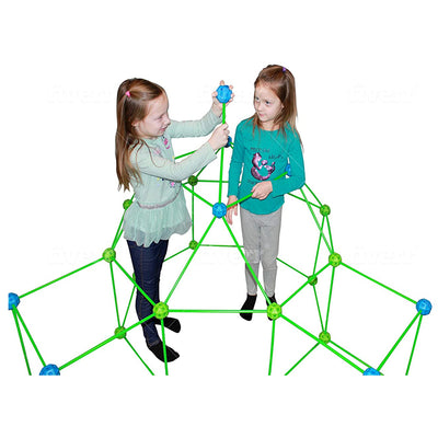 Funphix Glow in the Dark Poles and Blue/Green Balls Fort Play Kit, 154 pieces