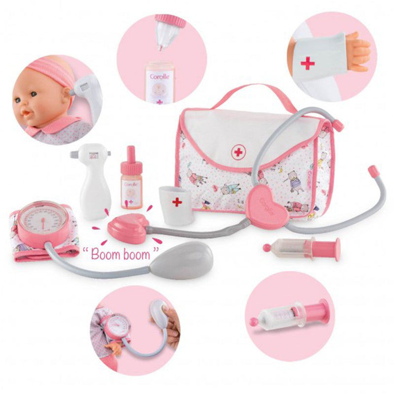 Corolle Mon Grand Poupon Toy Pediatrician Doctor Set w/ Waterproof Baby Doll