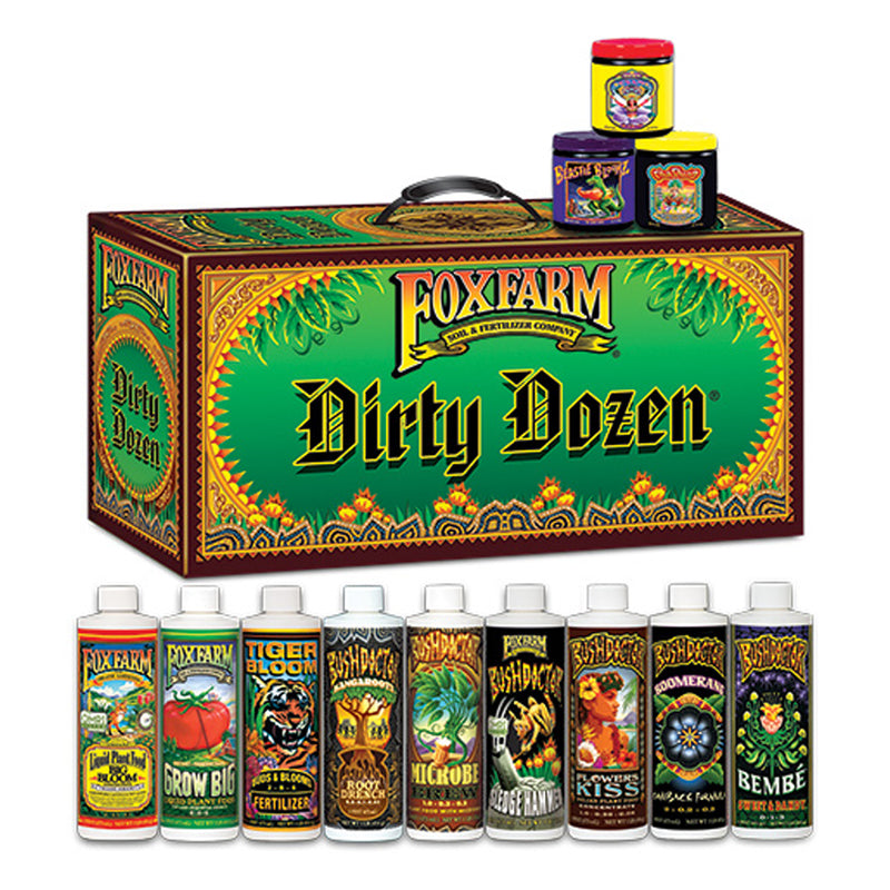 Hydrofarm Fox Farm Dirty Dozen Liquid Nutrient Plant Food Starter Kit (Open Box)