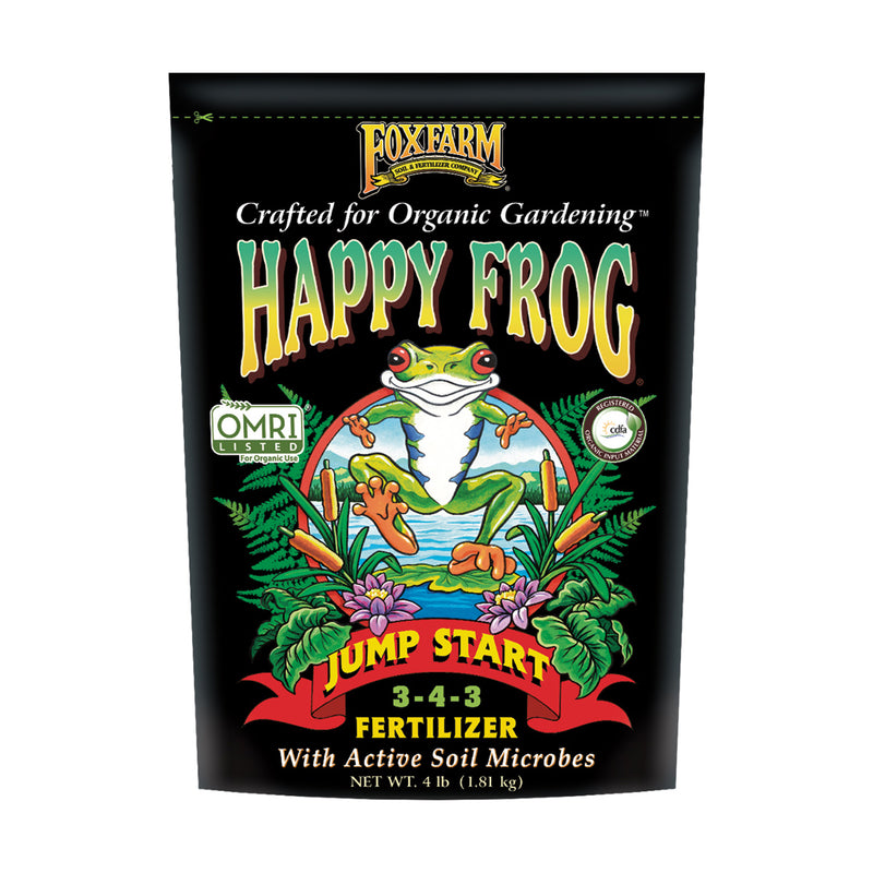 FoxFarm Happy Frog Garden Jump Start Dry Plant Fertilizer for Re-Pots, 4 Pounds