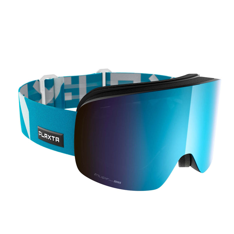 Flaxta Prime Frameless Ski & Snowboard Goggles - Blue w/ Double Mirror Blue Lens