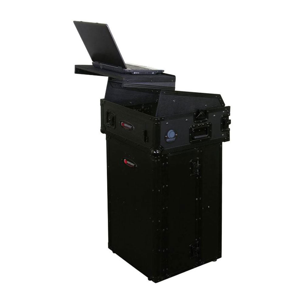 Odyssey Collapsible 19 x 30 Inch Tall DJ Fold Out DJ Laptop Table Stand, Black - VMInnovations