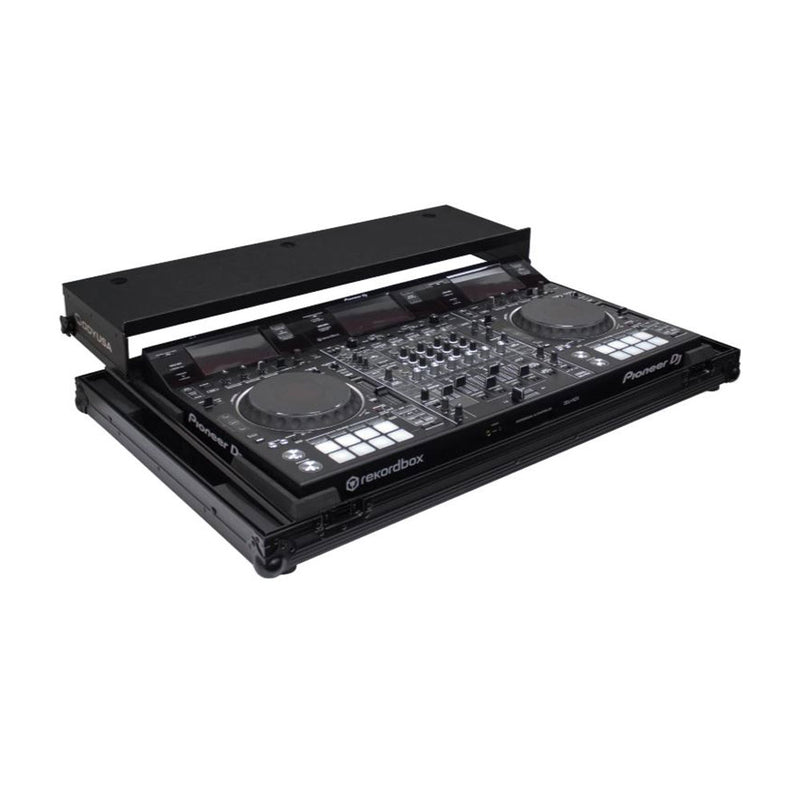 Odyssey Low Profile Pioneer Flight Case with Top Angle Glide Platform, Black