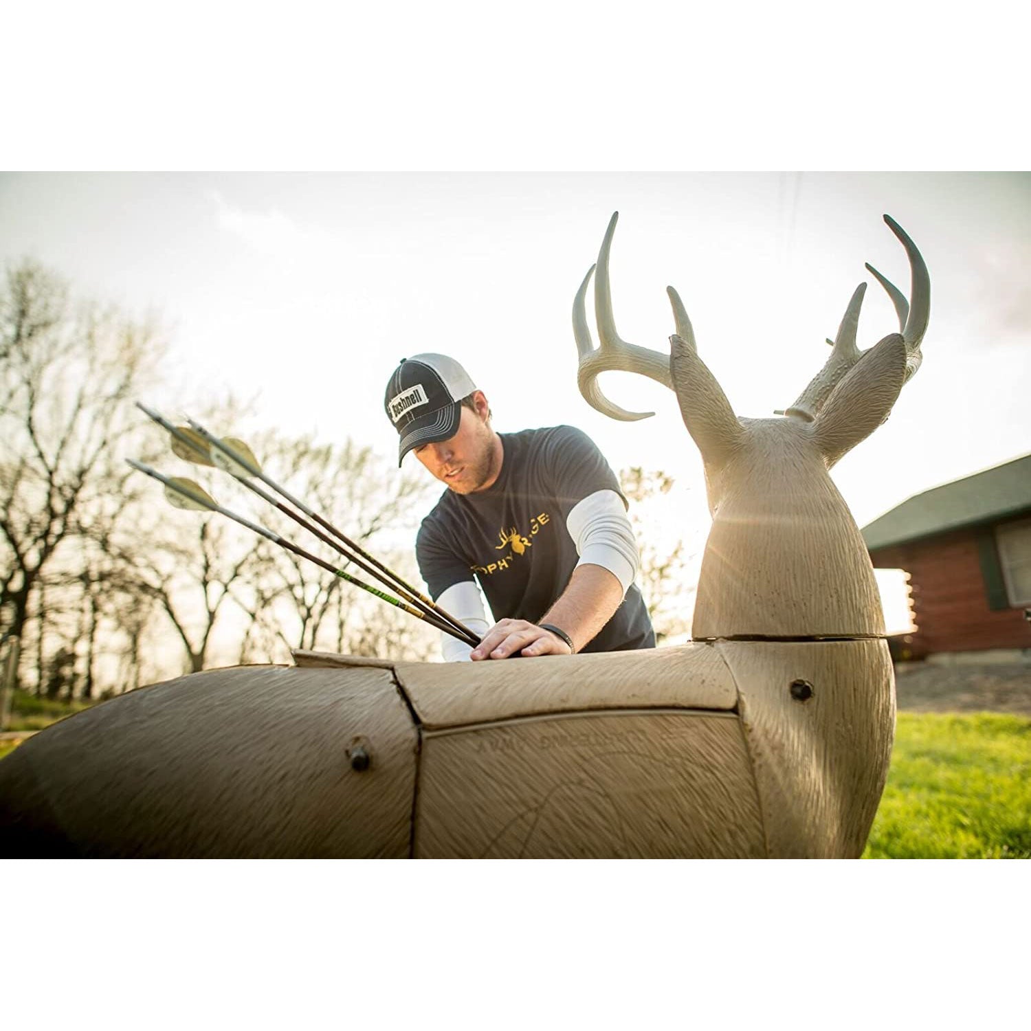 GlenDel 3D Archery Lifelike Pre Rut Buck Target with Replaceable Vitals Insert - VMInnovations