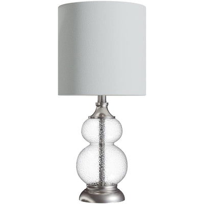 Grandview Gallery 20.75 Inch Tall Wrinkle Glass Table Lamps, Nickel (Set of 2)
