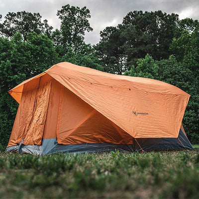 Gazelle T4 Plus 8 Person Portable Pop Up Camping Hub Tent w/Screen Room, Orange - VMInnovations