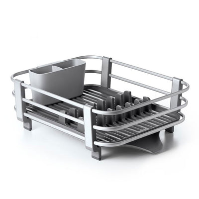 Oxo Good Grips Large Aluminum Kitchen Sink Dish Rack Drying Tray Drainer, Gray