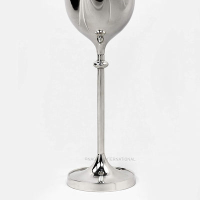 Nagina GLASSCO Large Aluminum Champagne Glass Drink Beverage Ice Cooler, Silver