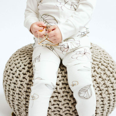 Goumikids Unisex Baby Footie Pajamas Organic Sock Sleep Clothes, 9-12M (3 Pair)