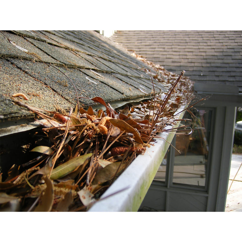 GutterBrush 12 Foot Simple Roof Rain Leaf Gutter Guard Cover w/ Bristles, 8 Pack