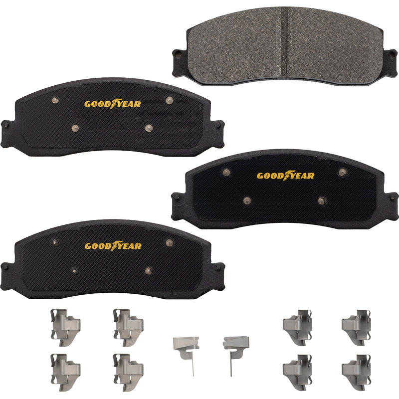 Goodyear Brakes GYD1631 Automotive Carbon Ceramic Truck and SUV Front Brake Pads