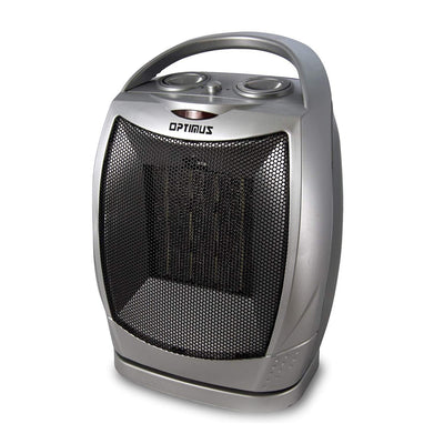 Optimus H-7247 Portable Electric Oscillating Ceramic Space Heater w/ Thermostat