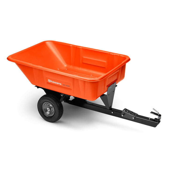 Husqvarna 588208806 10 Cubic Foot Tractor Mower Poly Swivel Utility Dump Cart