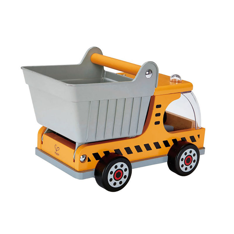 Hape Dumper Truck Non Toxic Construction Toy Vehicle for Ages 3 and Up, Yellow