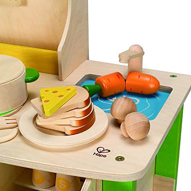 Hape My Creative Cookery Club Kids Wooden Kitchen Chef Playset for Ages 3 and Up