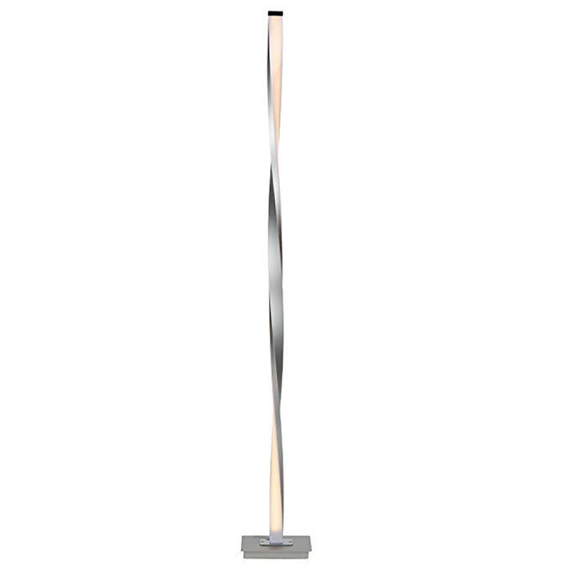 Brightech 48 Inch Helix Modern Built In LED Floor Standing Pole Lamp, Silver - VMInnovations