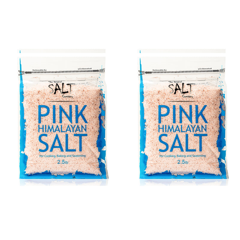 The Original Salt Company Fine Pink Himalayan Cooking Season Salt (2 Pack)