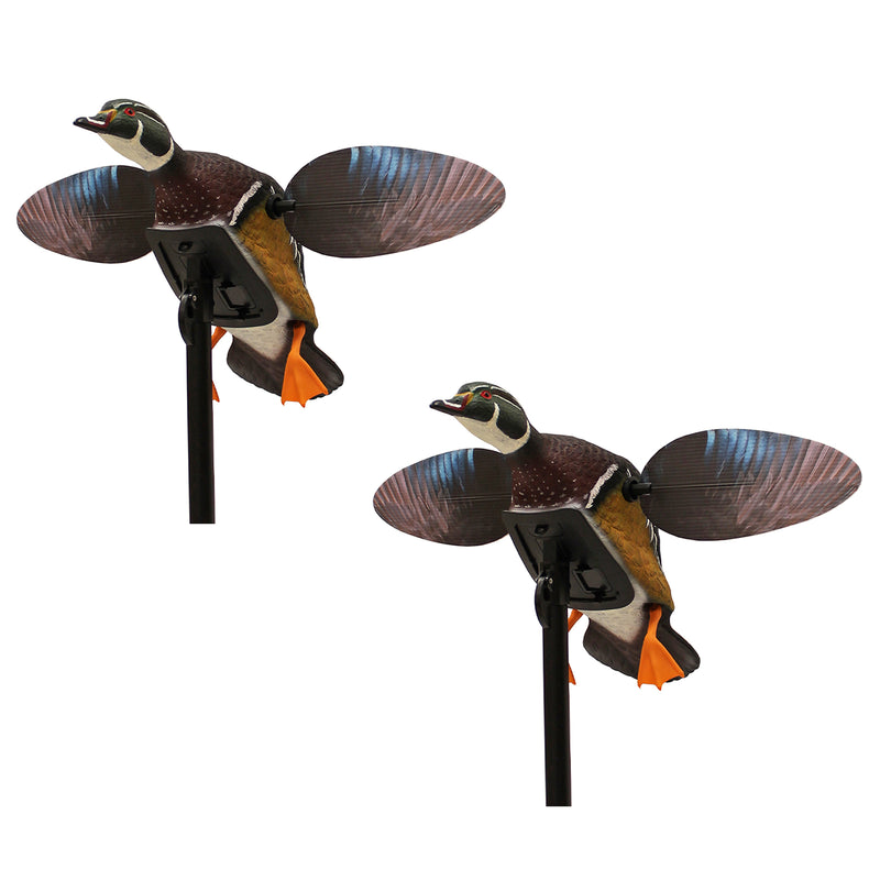 MOJO Outdoors Elite Series Woody Hunting Duck Decoy with Support Pole (2 Pack)