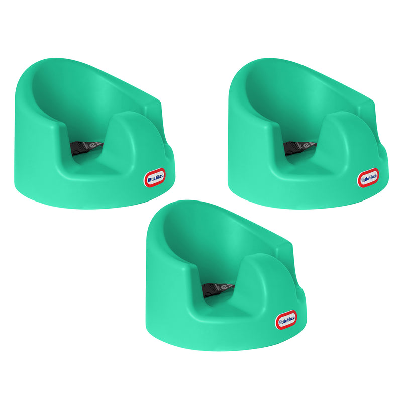 Little Tikes My First Seat Infant Foam Floor Support Baby Chair, Teal (3 Pack)