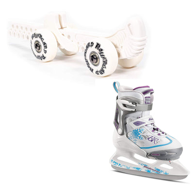 Rollergard Roller Figure Skate Guard, White 2 Pack & Bladerunner Girl Ice Skates