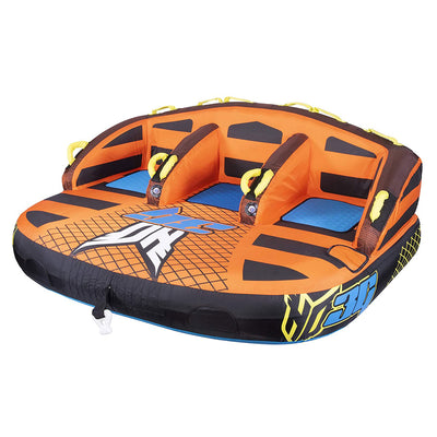 HO Sports HG 3-Person Multi-Directional Ride-On Towable Tube with Attachments