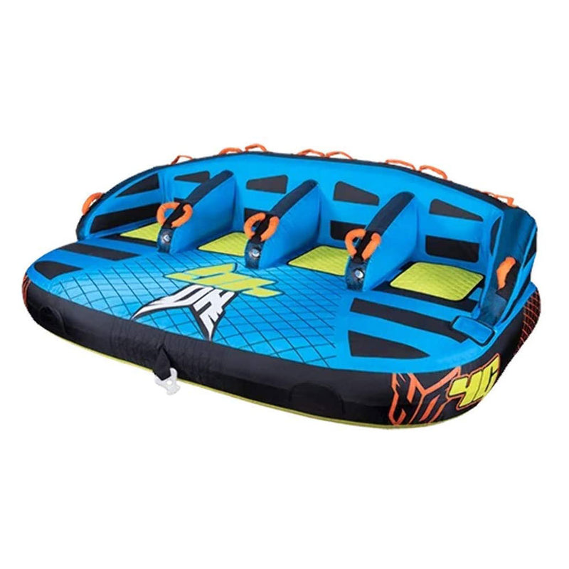 HO Sports HG 4-Person Multi-Directional Ride-On Towable Tube with Attachments