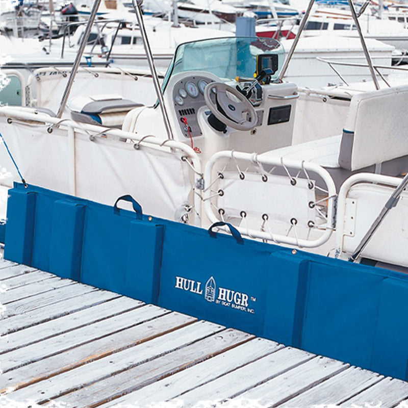 Airhead Hull Hugr 9 Ft Marina Roll Up Fender Bumper Guard for Marine Boats, Blue