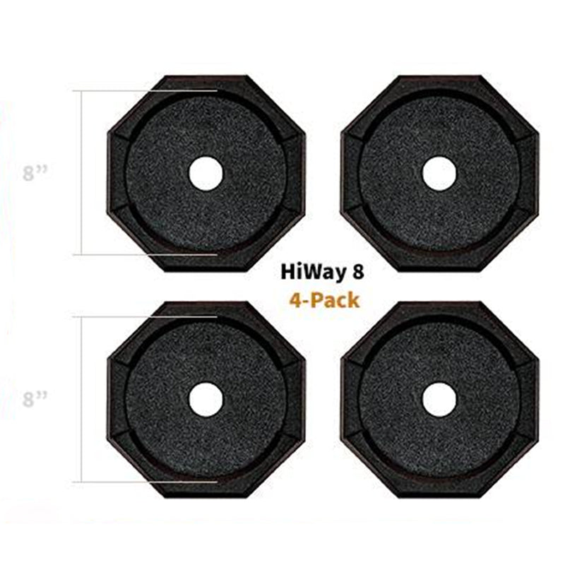 SnapPad HI8SP4 HiWay 8 Inch Landing Feet Motorhome RV Leveling Jack Pads, 4 Pack