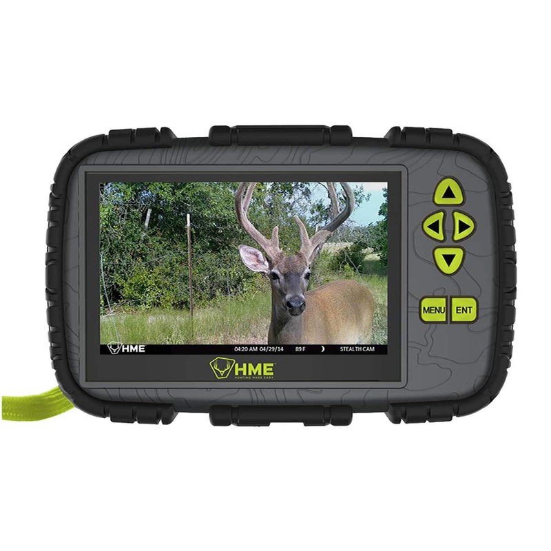 HME Hunting Trail Camera 4.3" LCD Screen SD Memory Card Reader/Viewer w/ Speaker